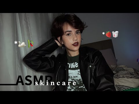 ASMR | FAZENDO SUA SKINCARE🎋 -(mouth sounds, tapping, voz suave…)