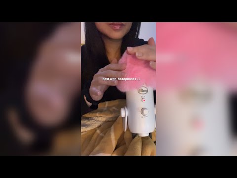 ASMR Pink Fluffy Mic Massage 💖 | No Talking, Relaxing Sounds for Sleep 🌙 💤