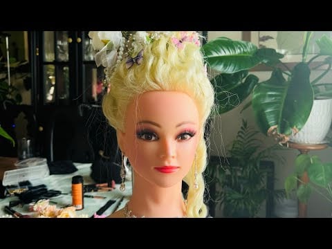 ASMR Marie Antoinette Inspired Hairstyling - Rococo Hair Style - Perfectionist - Finishing Touches 🤣