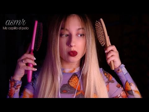 ASMR | Cepillos y pelo | 100% Susurros | Me cepillo el pelo para que te duermas | Pau ASMR