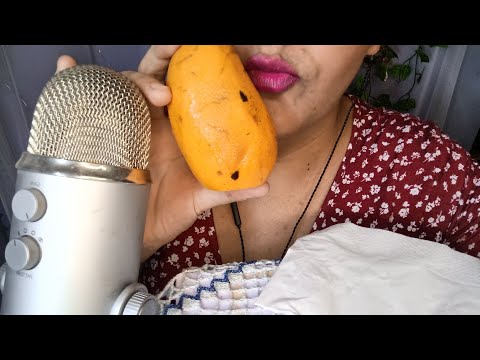 ASMR Comienda mango 🥭 video con repeticiones
