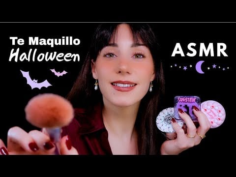 ASMR TE MAQUILLO 💋🖤💄🦇 Roleplay Halloween Español Relajante 🌙
