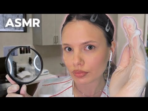 АСМР Детальный осмотр спины и массаж в перчатках 