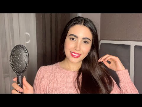 ASMR 🌸 Brushing My Hair Over My Face #brushingsounds #asmr