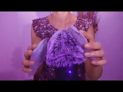 ASMR | Sponges on Fluffy Mic - Triggers for Sleep and Relaxation [No Talking]