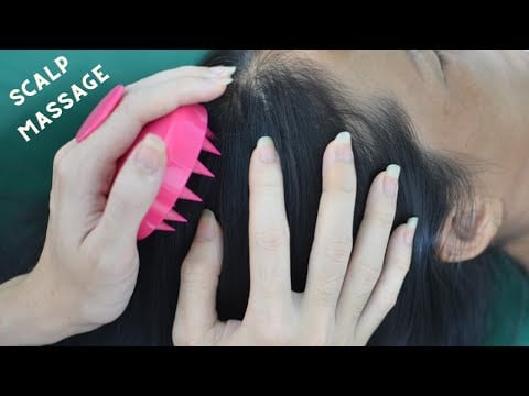 ASMR Scalp Scratching, Scalp Massage On Real Person, Relaxing Sounds For Headache Treatment
