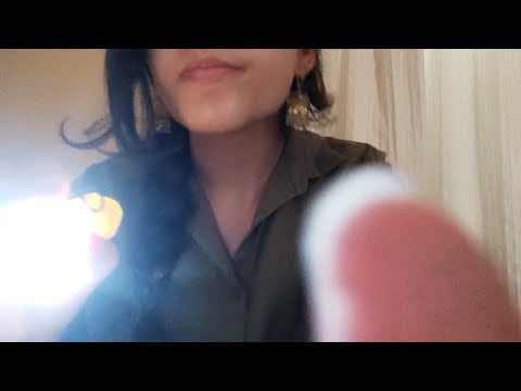 ASMR Studying Your Face | intense light triggers and camera tapping (i'm baaaack)