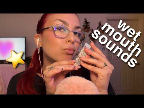 ASMR ☆ Fast & Intense Gum Chewing, Inaudible Whispering, Hand Sounds, Visuals 🫧