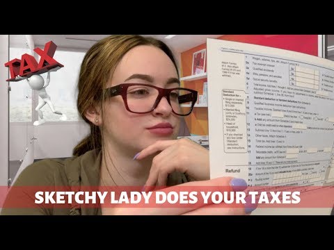 [ASMR] Sketchy Lady Does Your Taxes RP