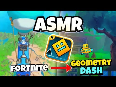 ASMR Français • JE T’ENDORS  SUR GEOMETRY DASH EN JOUANT A FORTNITE ! 😴💤 (c'est juste incroyable)