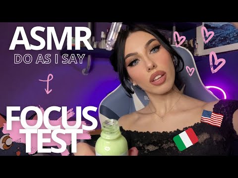 ASMR - SEGUI LE MIE ISTRUZIONI PER DORMIRE + TEST SENSORIALE E DELL' ATTENZIONE (LIVELLO: MEDIO)