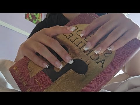 low quality asmr finger tapping and gripping book covers