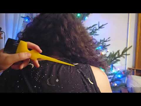 🐧 ASMR Curly Hair Play & Back Attention w/Hair Parting + Most Requested Tools By You! (No Talking)🐧