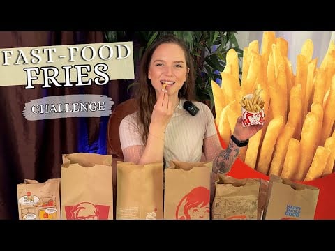 overconfident girl takes on fast food fry challenge