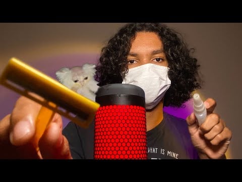 ASMR CAÓTICO | tratando a sua calvice 👨‍🦲 (sons de boca rápido)