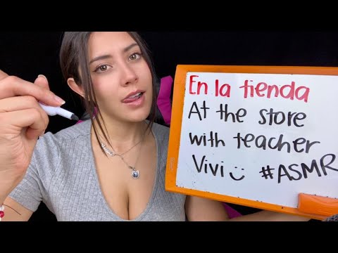 ASMR español ✨ clase de inglés con teacher Vivi 😉 soft spoken