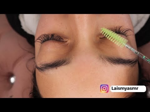 ASMR - Retiro de extensiones de pestañas en modelo REAL