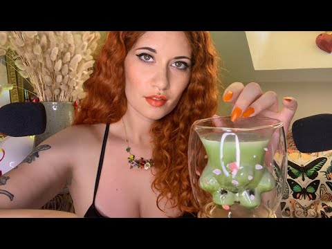 ASMR FR 💚🍵 Je te fais un buble tea matcha latte froid pour te réconforter (roleplay girlfriend )