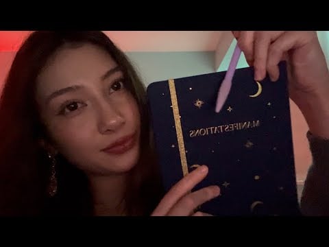 Draw/Journal with me ASMR - (Pencil/pen/marker sounds, whispering, tapping)