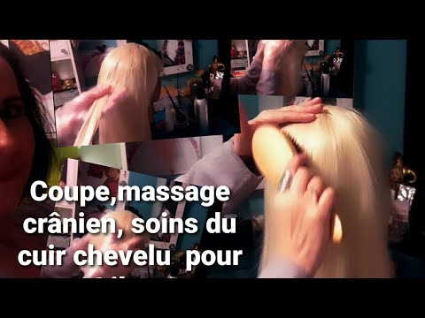 Asmr français, 🎧 soin du cuir chevelu et coupe pour Lilou 🎧