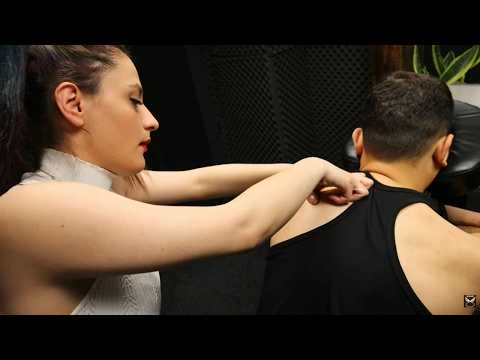 ASMR MASSAGE Back, Neck, Head Stretching Techniques