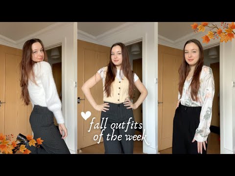 ASMR fall outfits of the week w/ whispered voiceover 🍂