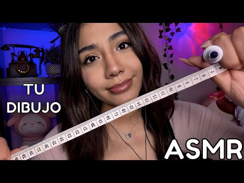 ASMR ESPAÑOL / MIDO TODA tu CARITA + TE DIBUJO REALISTA + Duerme en 5 MINUTOS