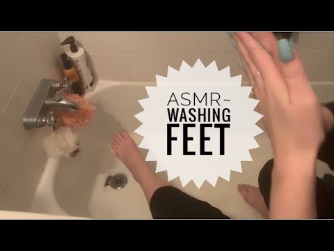 ASMR ~ WASHING FEET IN TUB