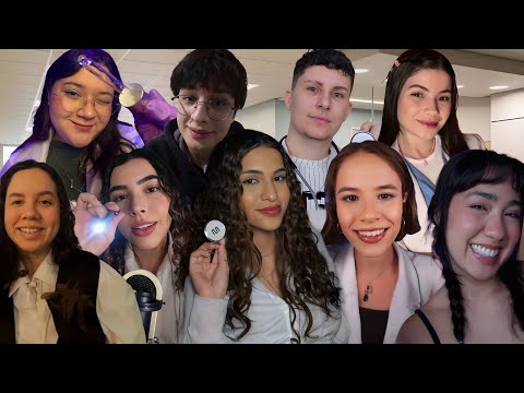 ASMR - 9 MÉDICOS TE EXAMINANDO! - CHECK-UP ⚕️(Especial 700K) 
