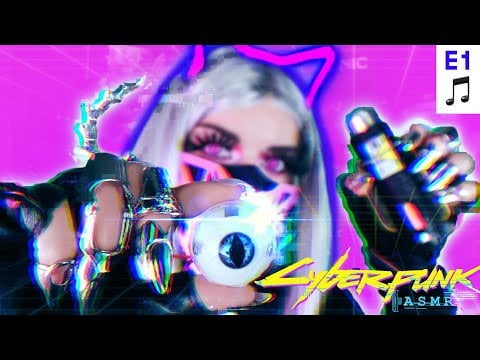 Cyberpunk ASMR 🎵📡👁️ Ripperdoc 1 SCI FI Cranial Nerve Exam + 🐱 Eye Surgery 🤖 Glitchy