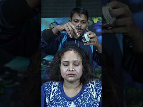 Girls Head Massage With Oil | Satisfying Video #shorts