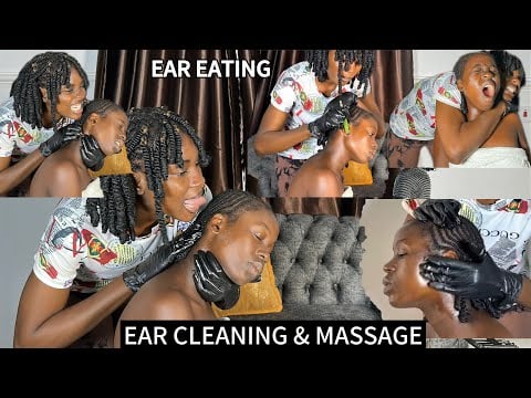 ASMR Ear Cleaning, Ear Eating, Spit Painting, Armpit Massage, Back Massage & Foot Massage for Sleep