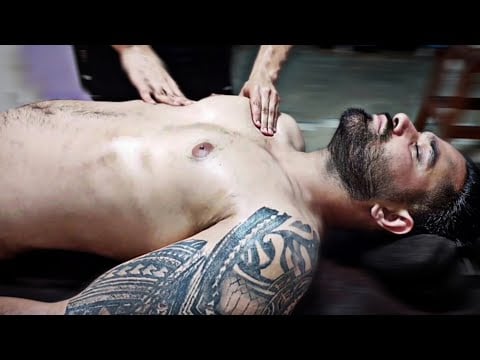 ASMR Chest Massage For Athletic Man