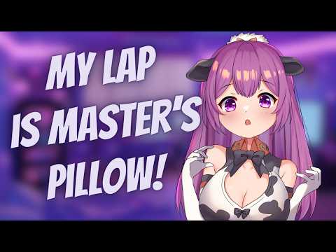 Doting cow maid pampers you in her lap [F4A] [ASMR] [Ear cleaning] [Scalp massage] [Affirmations]
