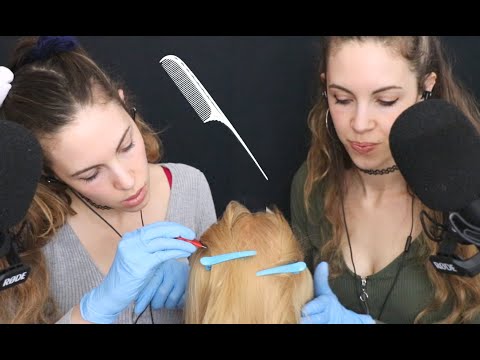 ASMR Twin Scalp Check