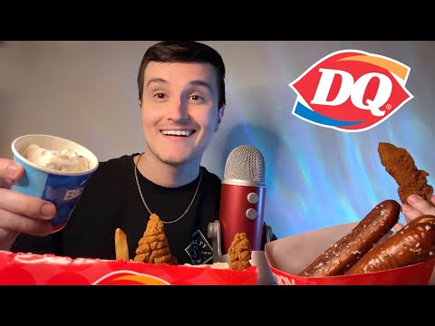 ASMR | Dairy Queen Ice Cream & Chicken Strips Mukbang 🍦(eating sounds)