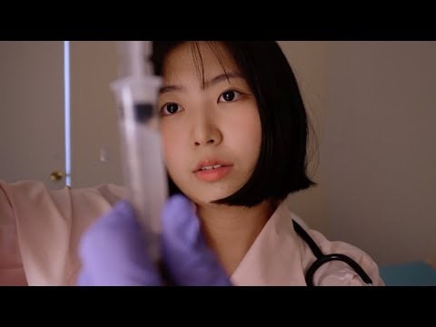 ASMR 입원 병실 간호사의 밤샘 케어 💉 | 스르륵 잠오는 속삭임, 청진기 & 빛 트리거