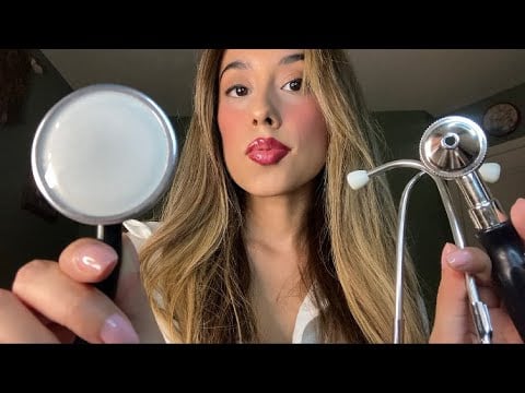 ASMR Full Doctor Check up Exam Roleplay (Eyes, Ears, Throat, Flu) 