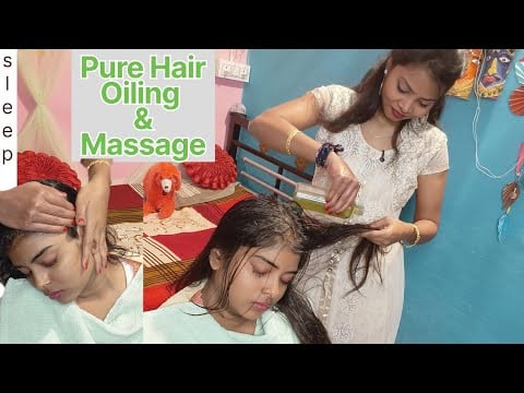 “Pure Relaxing Hair Oiling, Head & Back Massage ASMR | Ultimate Calm” 😴💤