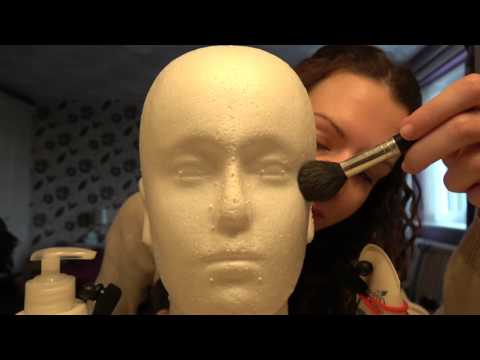 [ASMR] Brushing, Tapping and Stroking Polystyrene Head