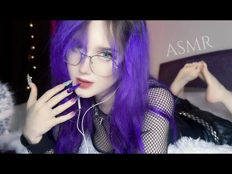 ⋆⋅ ♰ Long Nails & Fluffy Mic ♰ ⋅⋆ ASMR for relax