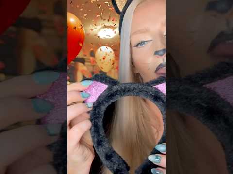Putting on your Halloween costume 🐈‍⬛ #asmr #visualtingle #relax #mouthwhisper #shorts #roleplay