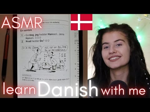 ASMR learn DANISH with me 🇩🇰 / DANISH FOR BEGINNERS (soft spoken) tracing, show&tell 😴💤