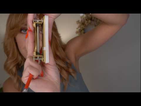 ASMR Observing Your Face - inaudible talking, measurements, photos, writing, camera touching