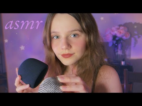 асмр расслабляющий МАССАЖ МОЗГА & СКРЕТЧИНГ микрофона💆 asmr head massage & mouth sounds | Звуки Рта