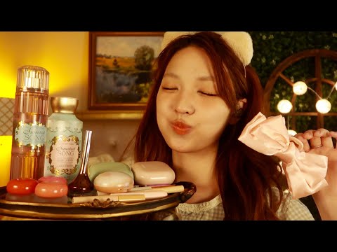 ASMR | Go to Sleep as I Ramble and Do Your Makeup 💄😴 (my fav products, layered sounds, whispers)