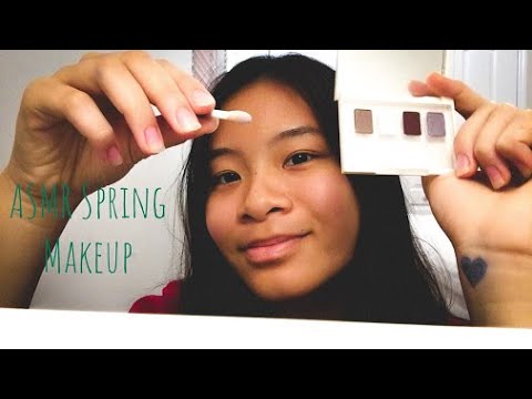 ASMR Big sister does your spring makeup (makeup sounds, hair brushing, personal attention)
