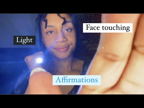 ASMR - Face Touching, Affirmations, Light (Zee)