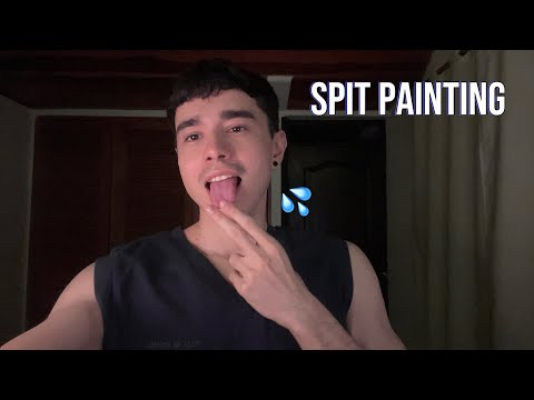 ASMR  Fast & Aggressive Spit Painting 👅💦