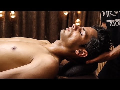He Took Him Into Deep Trance with ASMR Back & Neck Massage 